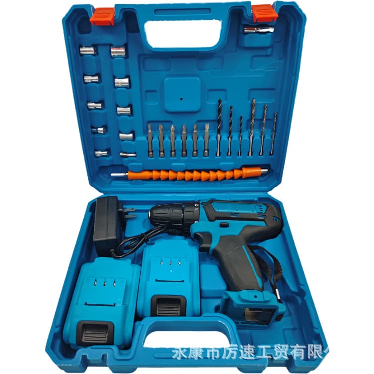 Cross-border household power tools lithium battery brushed impact drill high-power industrial grade electric drill multi-function hand electric drill rechargeable 5