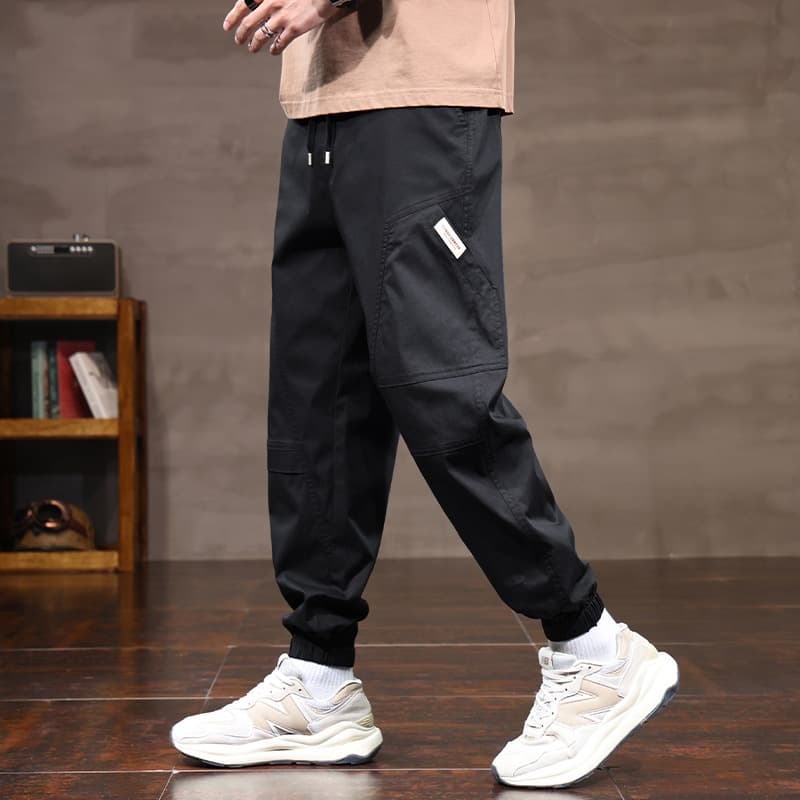 Casual trousers for men 2024 new trendy brand leggings spring and autumn overalls men's trousers harem men's trousers 9