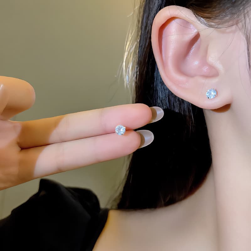 No need to pick out the earrings while sleeping. Ultra-flash zircon 925 silver needles. Exquisite and compact earrings. Simple, elegant and trendy for women. 8