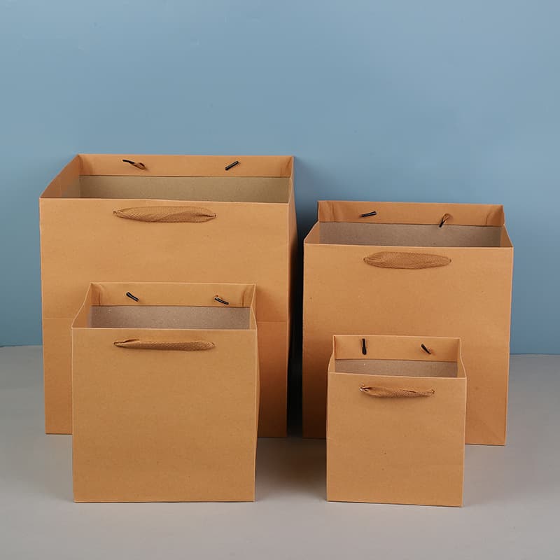 Square gift bag Valentine's Day gift packaging handbag kraft paper bag Teacher's Day flower gift bag souvenir 7