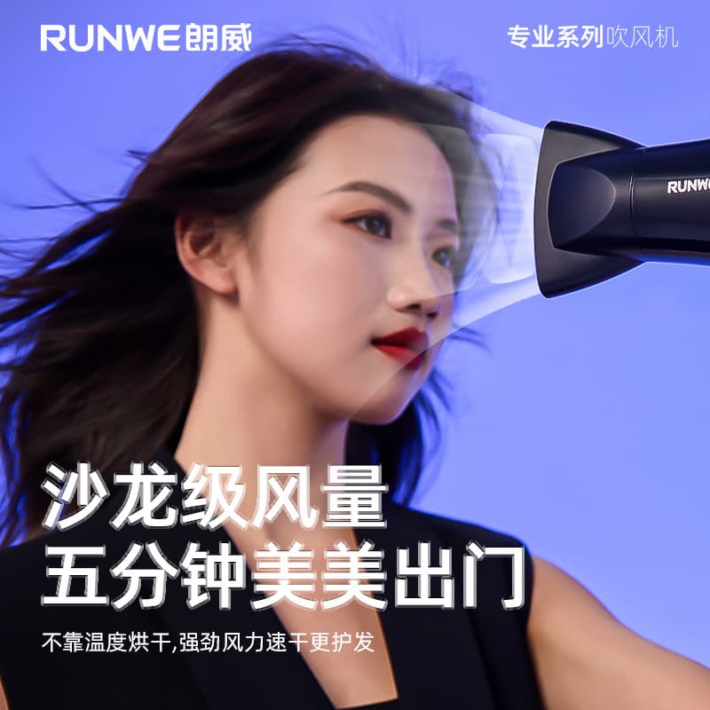 Langwei Hair Dryer High Power Hair Dryer 2000w Professional Hair Dryer Blue Light Negative Ion Hot and Cold Hair Salon Rh0500 4