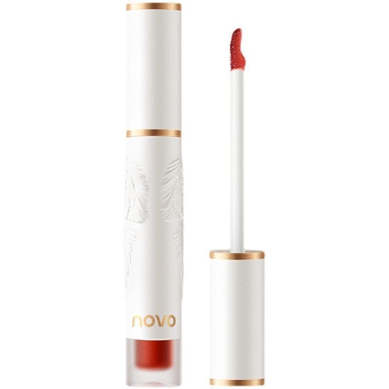NOVO light feather soft mist lip glaze lipstick water gloss velvet matte matte long-lasting color student party daily whitening 6