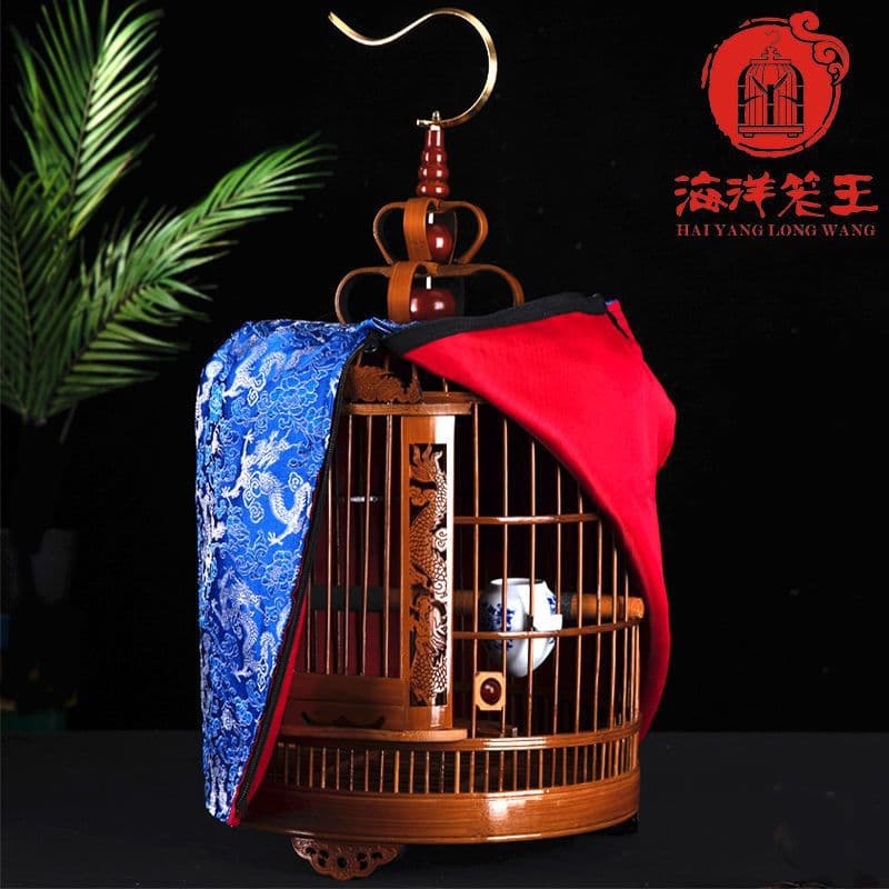 Ocean Cage King New Thrush Bird Cage Bamboo Full Set Accessories Round Cage Wholesale Wren Bird Cage Bamboo Large Size 6