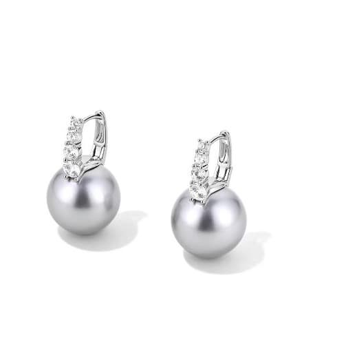 Classic feedback! Austria's high-quality Shijia pearl-embellished diamond earrings ins are light luxury and full of high-end earrings 5