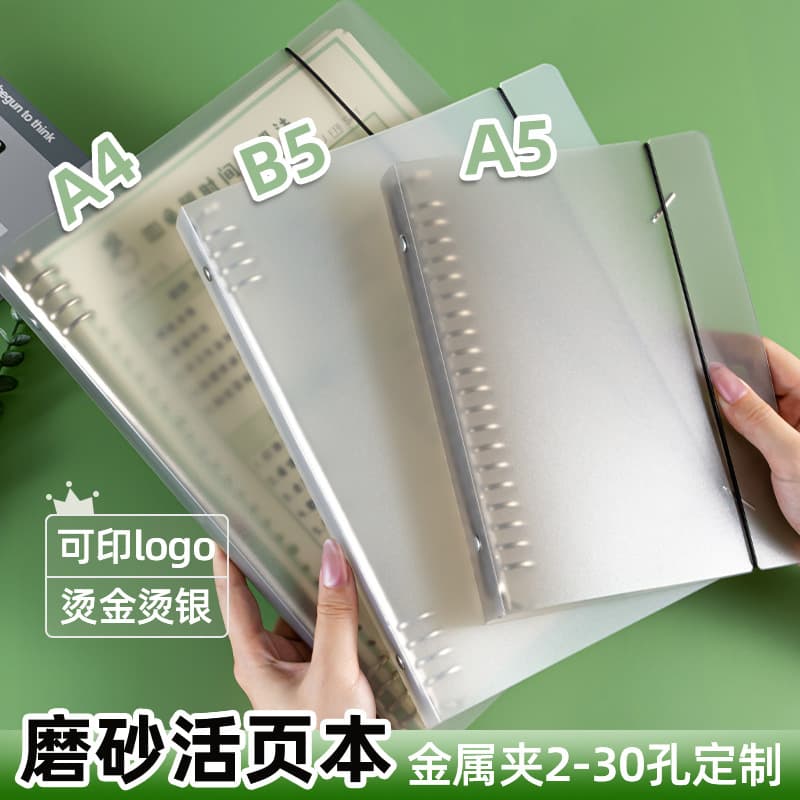 A4 binder 30 holes large capacity PP frosted transparent folder 26 holes B5 binder replacement core shell folder 1