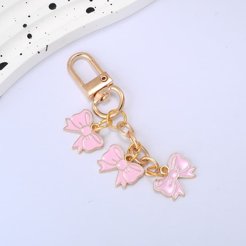 Bow key chain, school bag pendant, key chain accessories, car key ring, small gift for best friend, bag pendant 7
