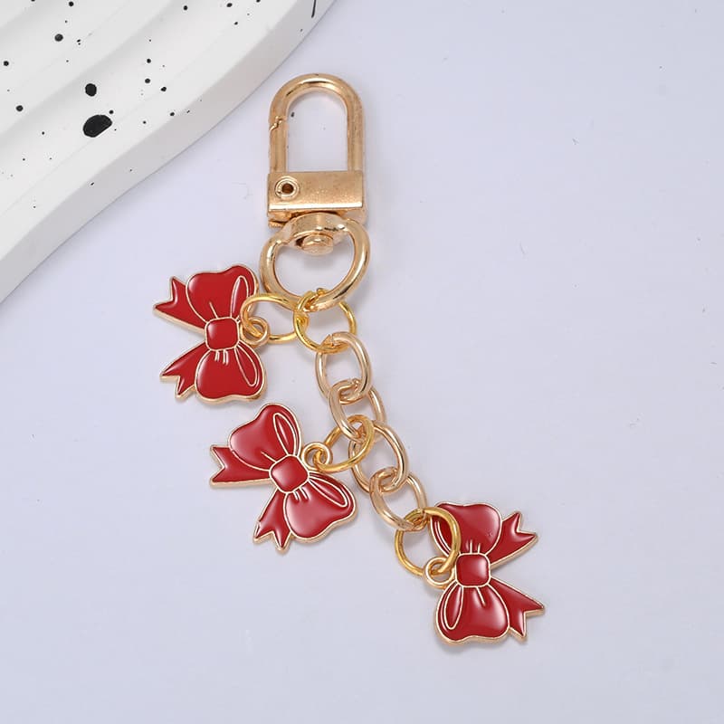 Bow key chain, school bag pendant, key chain accessories, car key ring, small gift for best friend, bag pendant 10