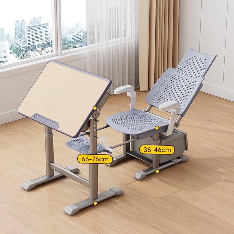Primary and secondary school students lunch break desks and chairs reclining children's study table school tutoring training class writing desk set 8