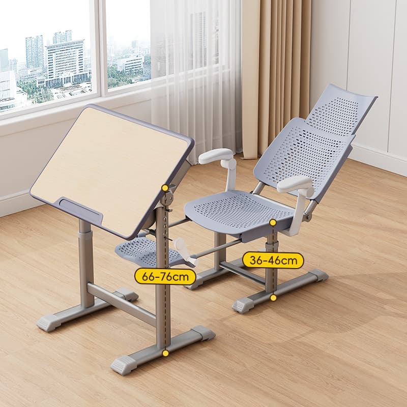 Primary and secondary school students lunch break desks and chairs reclining children's study table school tutoring training class writing desk set 9
