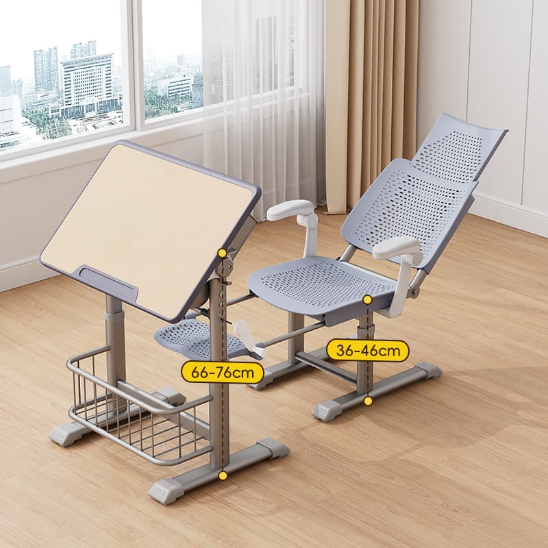 Primary and secondary school students lunch break desks and chairs reclining children's study table school tutoring training class writing desk set 10