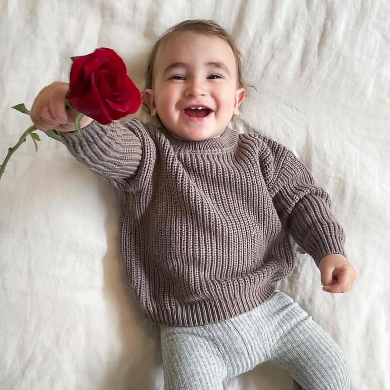 Baby sweater round neck boy pullover girl spring autumn winter baby bottoming sweater children's sweater bottoming shirt 3
