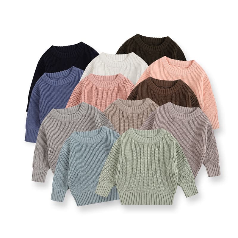 Baby sweater round neck boy pullover girl spring autumn winter baby bottoming sweater children's sweater bottoming shirt 6