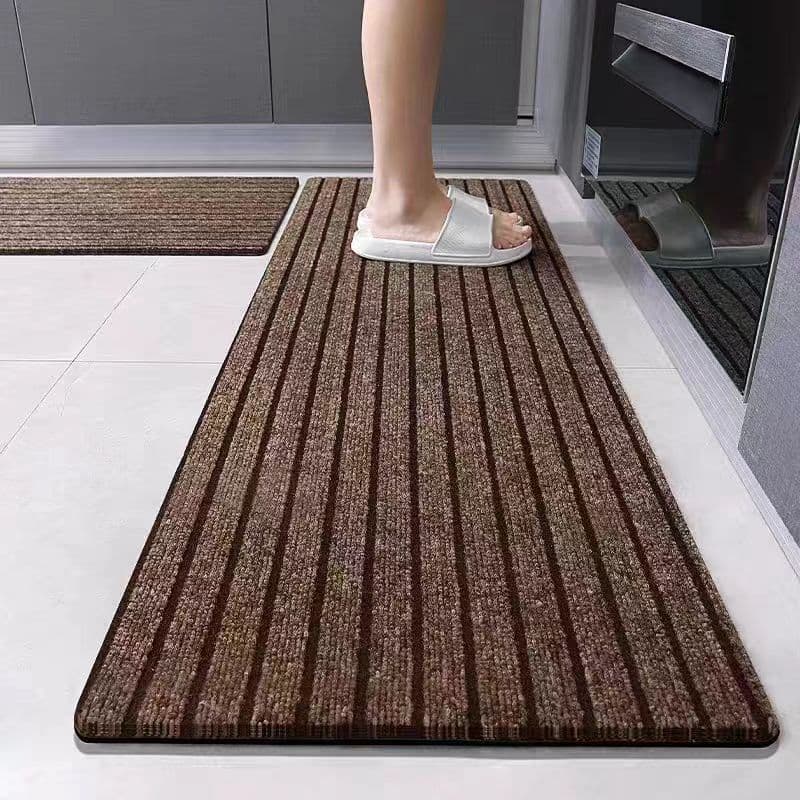 Outdoor entrance door mat, large area, seven-stripe TPE carpet, household kitchen bathroom, commercial hotel floor mat, non-slip 8