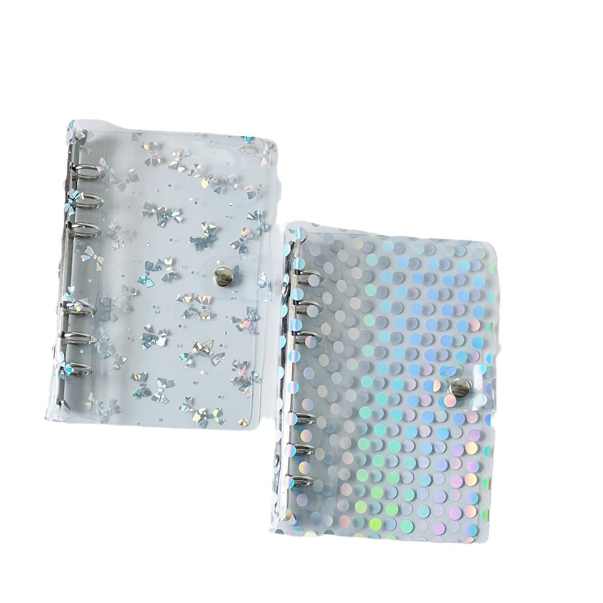 Six-hole Korean colorful dot butterfly binder PVC folder information file folder transparent insert binder 6