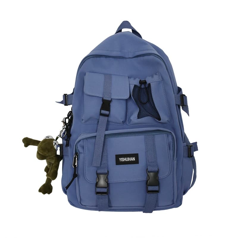 Casual and versatile men's and women's backpacks, cute pendants, trendy student bags, large-capacity workwear-style backpacks 7
