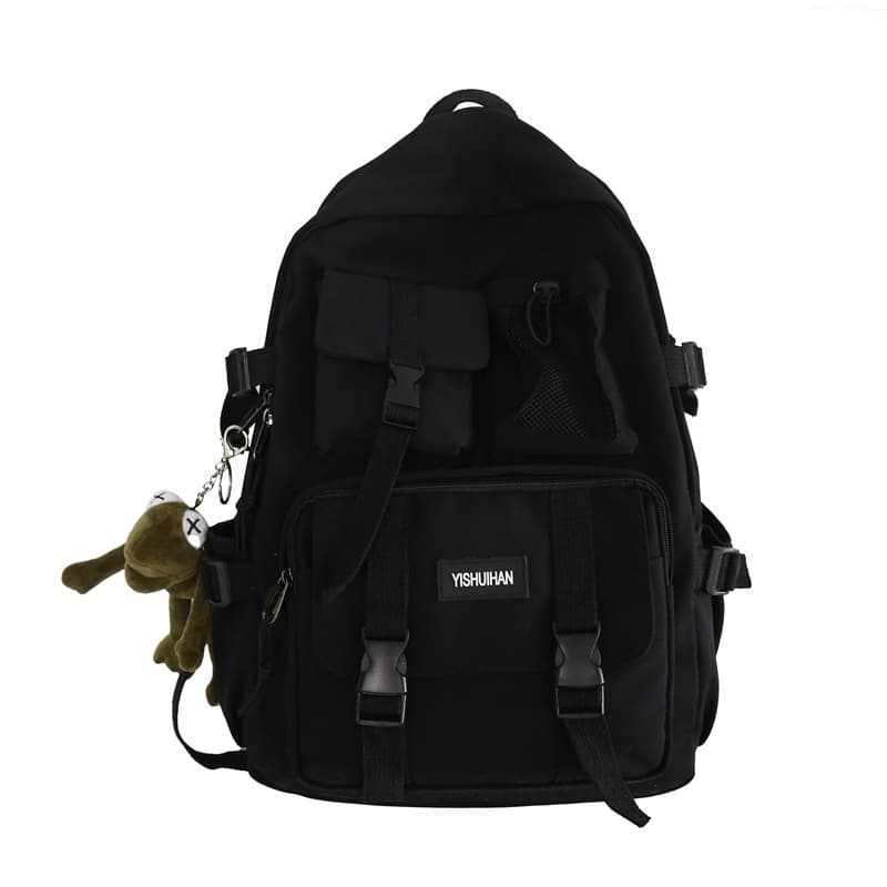 Casual and versatile men's and women's backpacks, cute pendants, trendy student bags, large-capacity workwear-style backpacks 10