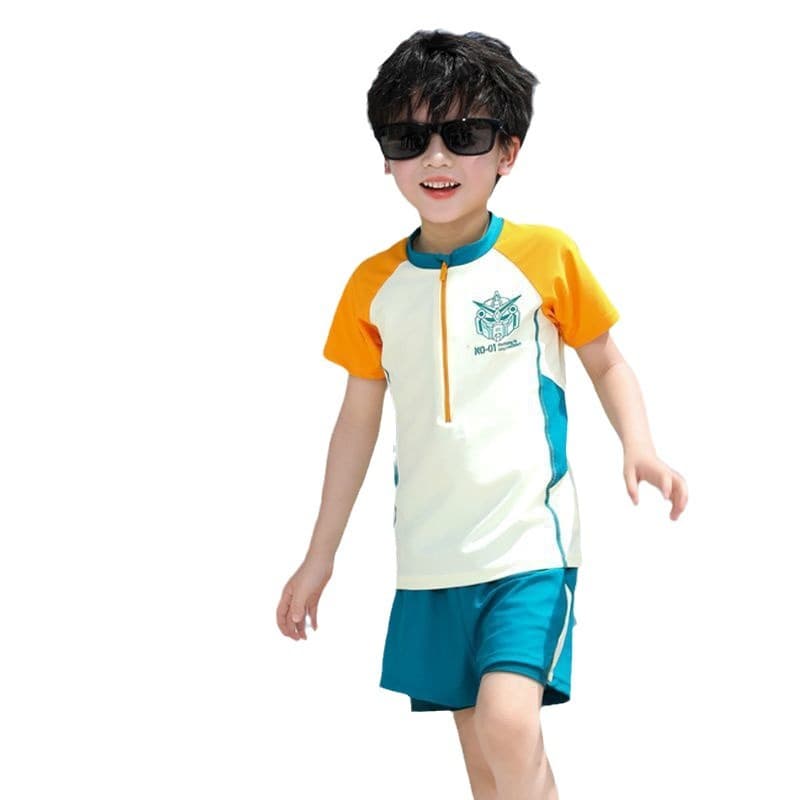 UPF50+ children's swimsuit boys' long-sleeved split quick-drying anti-embarrassing sun protection suit for teenagers and older children 6