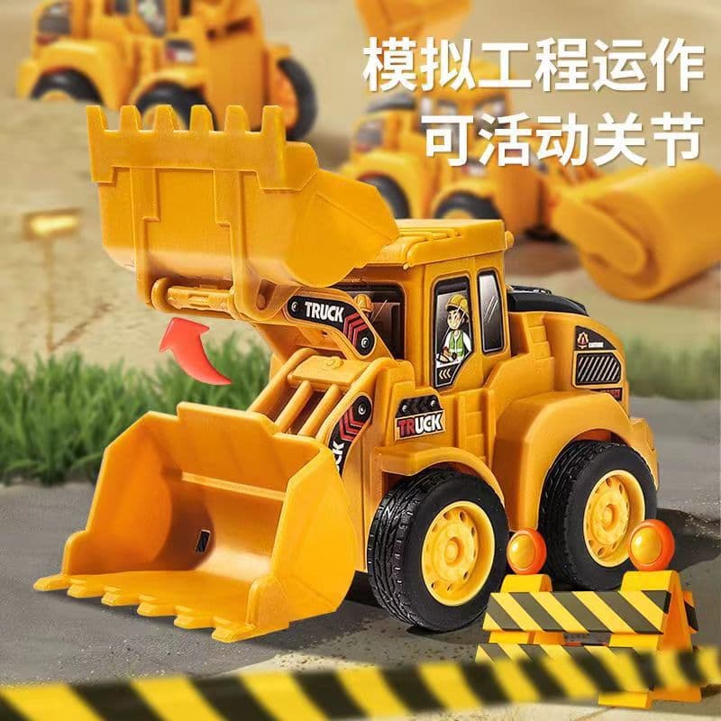 Children's Toy Press Engineering Vehicle Excavator Inertia Pull Back Car Educational Toy Boy Small Gift Wholesale 4