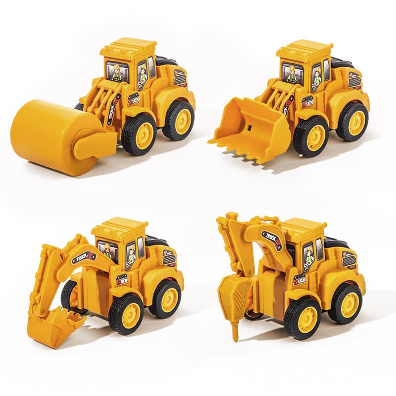 Children's Toy Press Engineering Vehicle Excavator Inertia Pull Back Car Educational Toy Boy Small Gift Wholesale 6