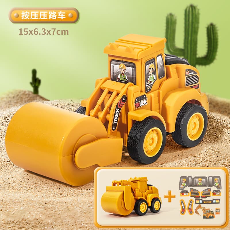 Children's Toy Press Engineering Vehicle Excavator Inertia Pull Back Car Educational Toy Boy Small Gift Wholesale 7