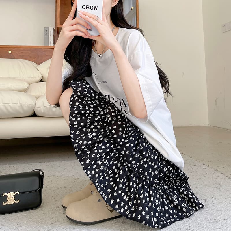Summer three-piece lace camisole women's cardigan jacket floral skirt short skirt casual suit 8