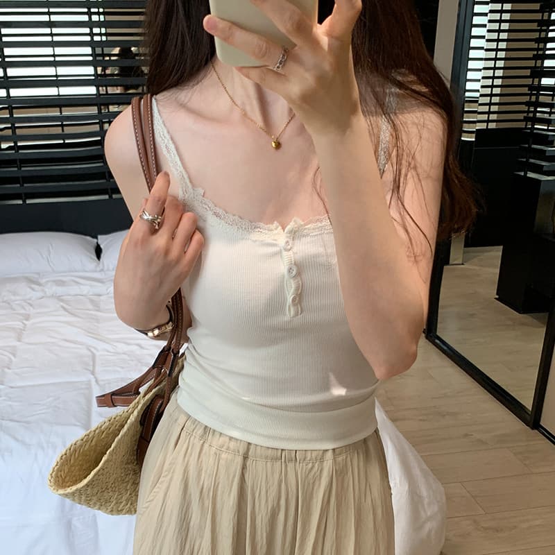 Summer three-piece lace camisole women's cardigan jacket floral skirt short skirt casual suit 9
