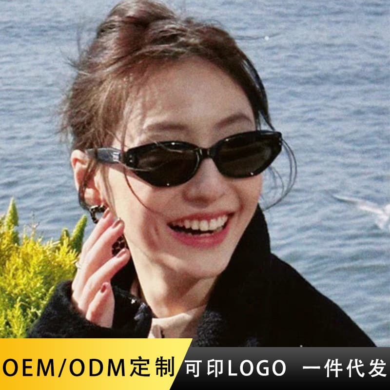 Jennie same style gm sunglasses women summer Korean version trendy retro high-end anti-UV cat eye sunglasses women 2