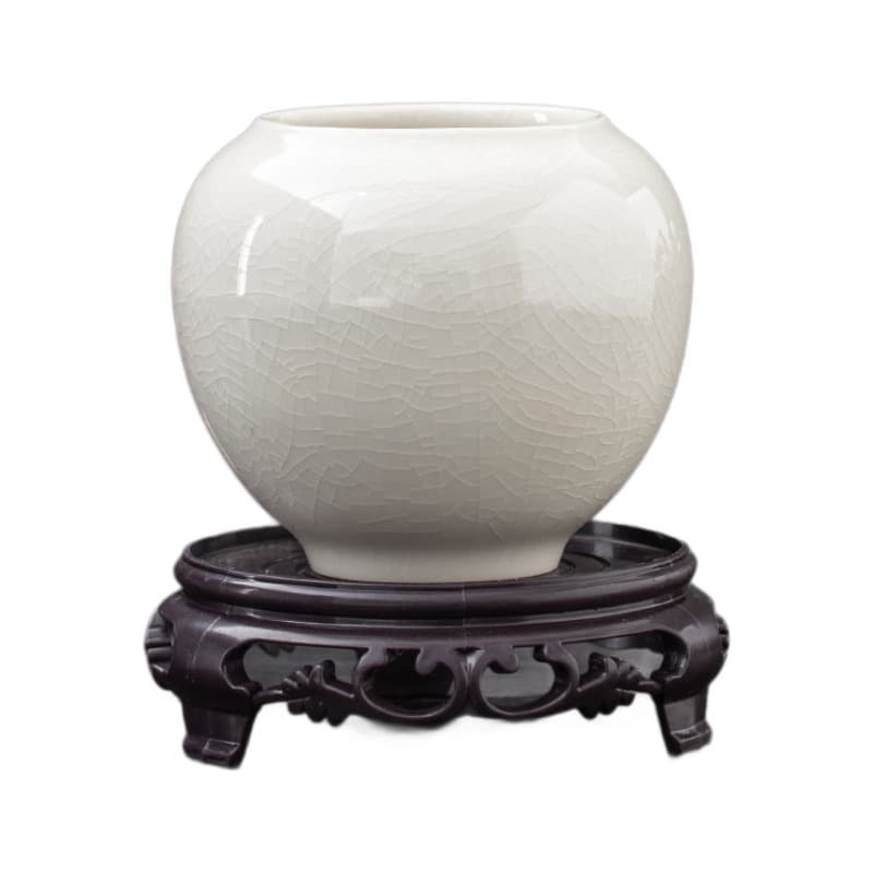 Chinese-style snow flower pot ceramic small diameter indoor easy-to-grow green plant flower pot office tea table creative ornaments tea room 6