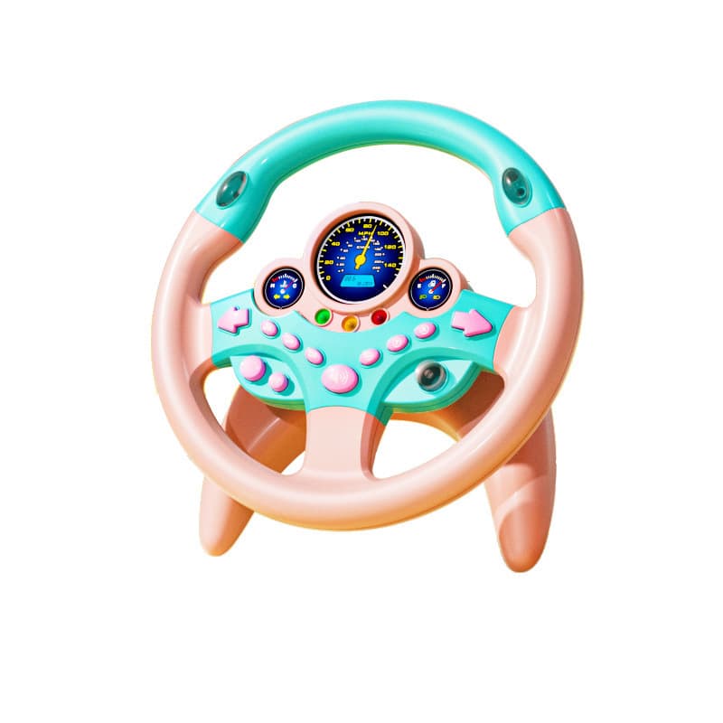 Douyin's same model of children's co-pilot steering wheel toy car simulation driver baby educational early education story machine 6
