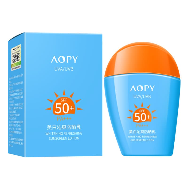 AOPY whitening sunscreen SPF50+PA+++ facial UV protection blue fat man high power 50 times sunscreen lotion 6