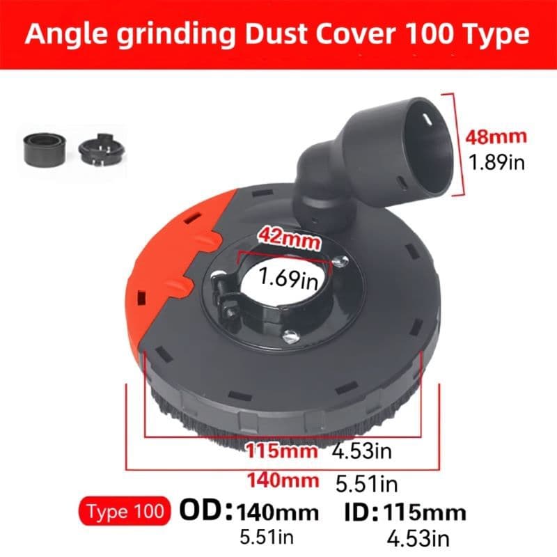 Cross-border new angle grinder dust cover grinder dust cover joint elbow detachable and rotatable power tool accessories 7