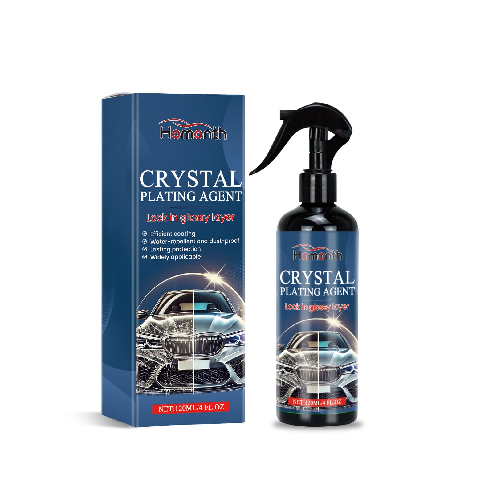 Homonth car crystal plating agent car paint polishing maintenance anti-fouling touch-up paint care scratch coating spray 6