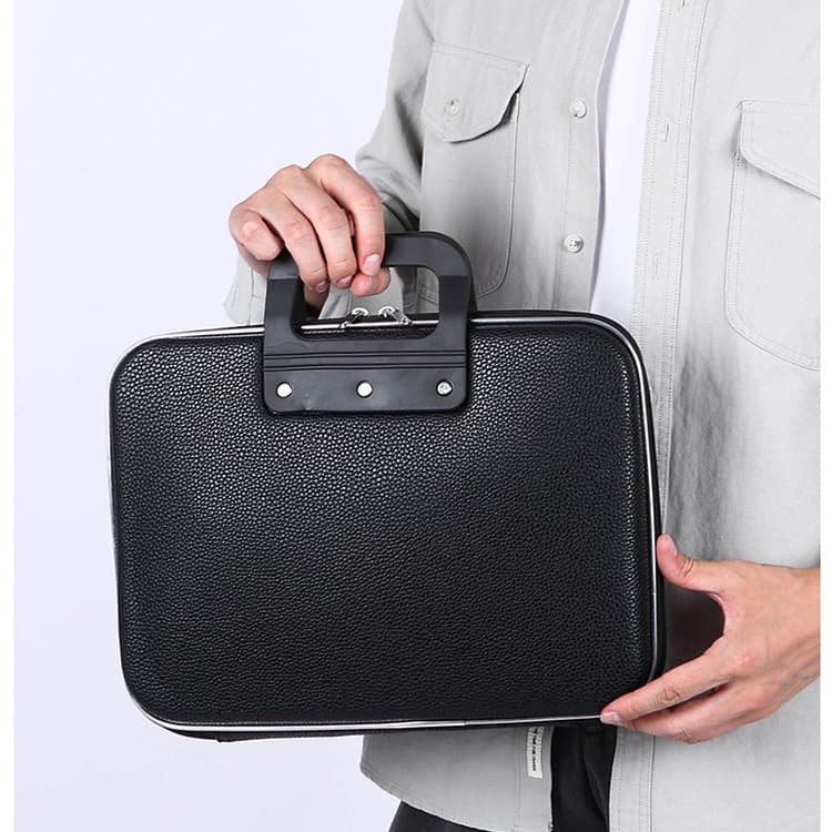 Factory direct supply hard shell briefcase computer bag waterproof PU imitation leather exhibition bag ready for printing LOGO portable 5
