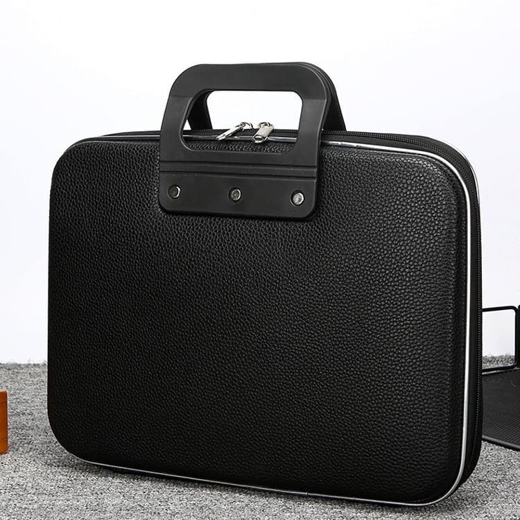 Factory direct supply hard shell briefcase computer bag waterproof PU imitation leather exhibition bag ready for printing LOGO portable 1