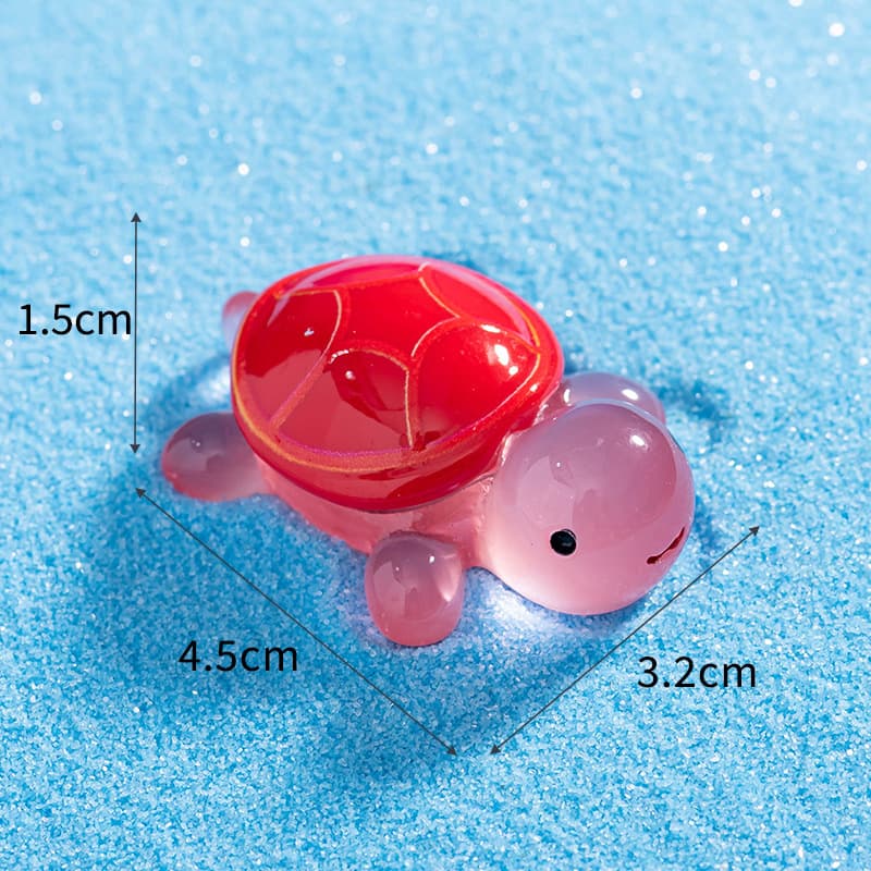 Live blind bag Internet celebrity luminous turtle micro landscape fish tank diy turtle decoration accessories resin small ornaments 9