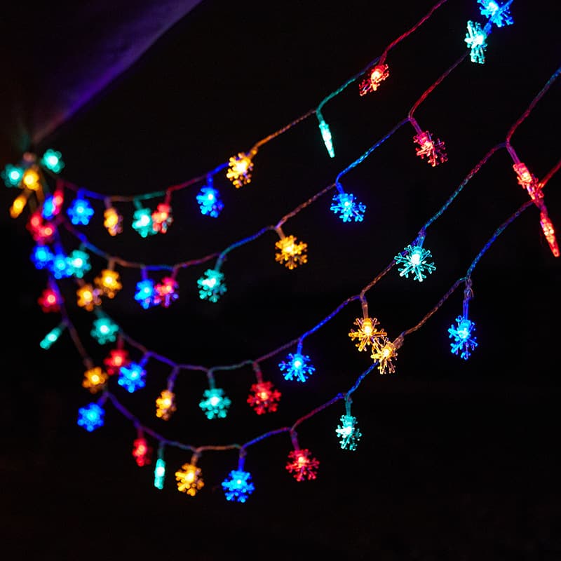 LED small colorful light string stall star lights camping atmosphere light string Christmas outdoor courtyard festive decoration light battery 10