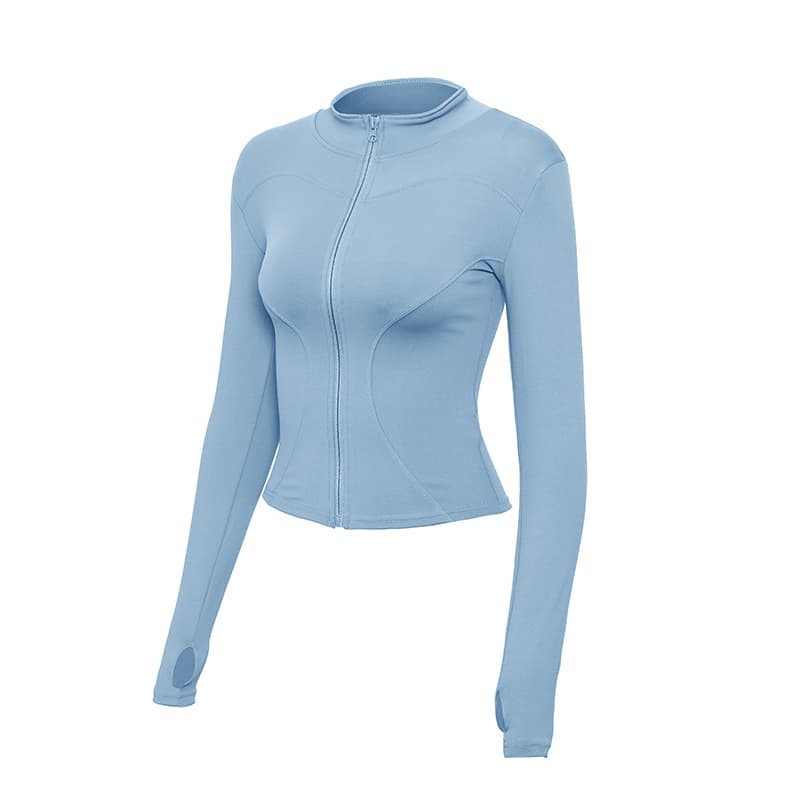 lulu yoga clothing top quick-drying sports jacket training long-sleeved women's outdoor running fitness clothing 6
