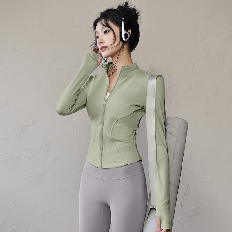 lulu yoga clothing top quick-drying sports jacket training long-sleeved women's outdoor running fitness clothing 7