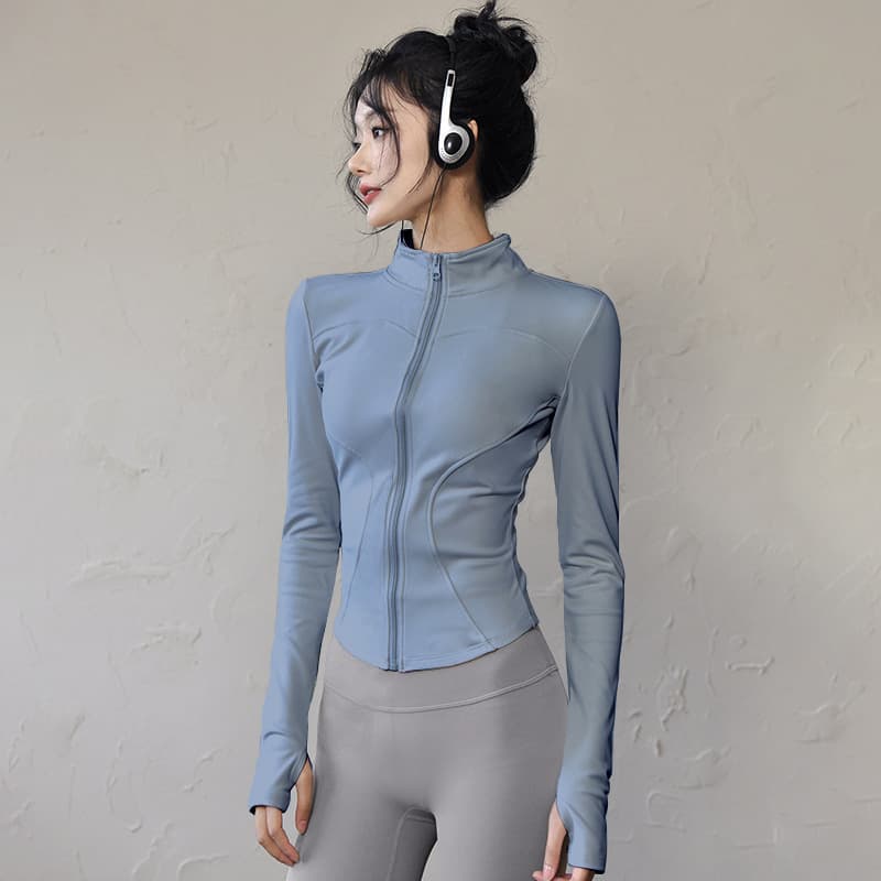 lulu yoga clothing top quick-drying sports jacket training long-sleeved women's outdoor running fitness clothing 8