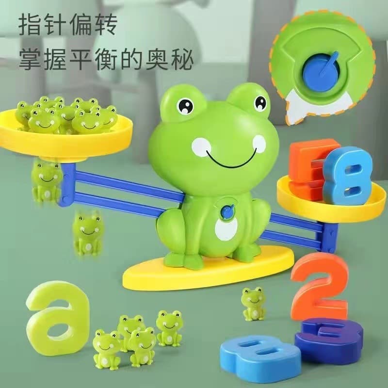 Children's frog digital balance scale math logic puzzle thinking training game parent-child interactive digital weighing toy 3