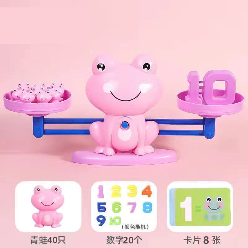 Children's frog digital balance scale math logic puzzle thinking training game parent-child interactive digital weighing toy 9