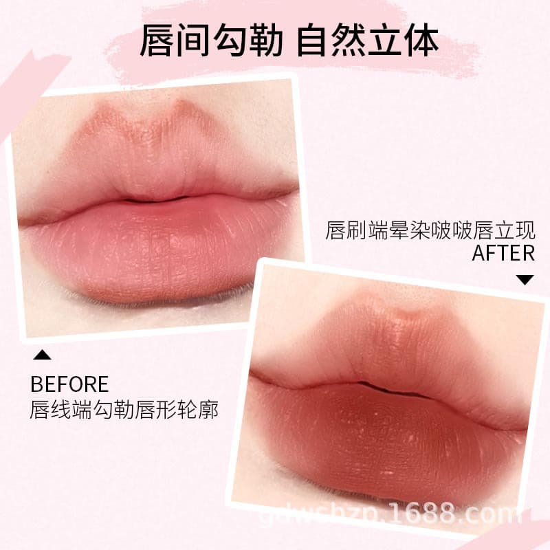 Huaweizi uuco art double-ended lip liner outlines the lip shape and creates pouty lips, long-lasting and easy-to-color lip liner 4