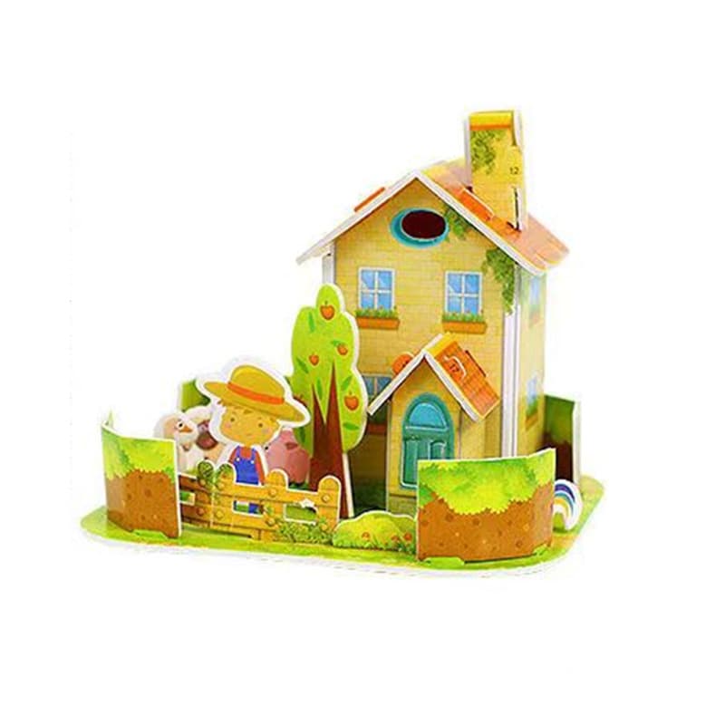 Puzzle children's 3D small house creative three-dimensional 3-6 student handmade DIY 6-10 paper toys wholesale splicing 6