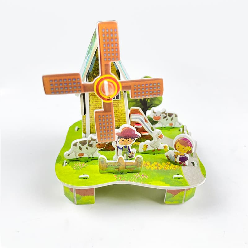 Puzzle children's 3D small house creative three-dimensional 3-6 student handmade DIY 6-10 paper toys wholesale splicing 10