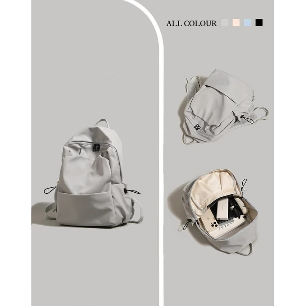 New Korean style all-match schoolbag men's solid color backpack women's high school backpack college student computer bag high-end cross-border 5