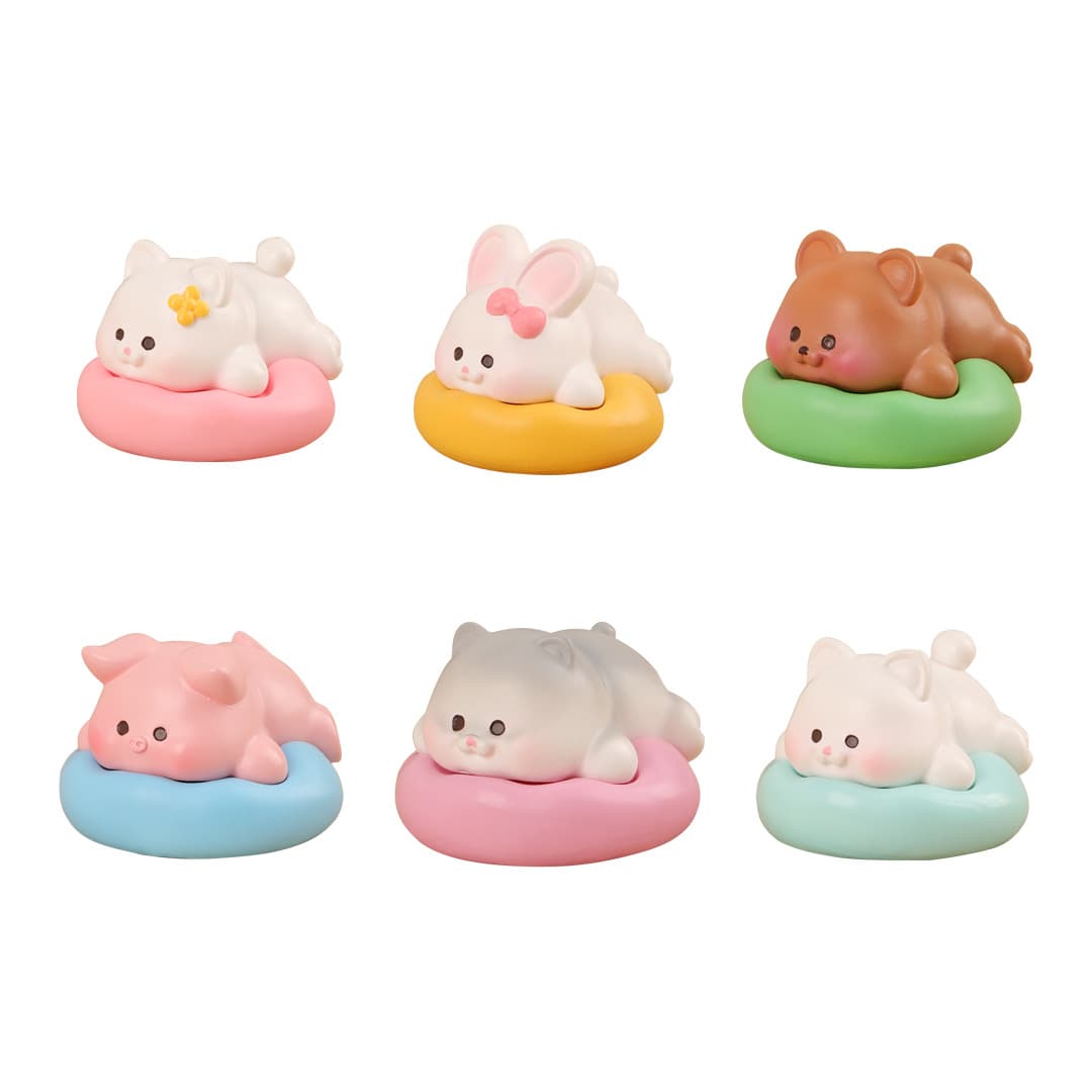Micro landscape cute sleeping cats, dogs, pigs, rabbits, animal figurines, decoration accessories, desktop car accessories 6