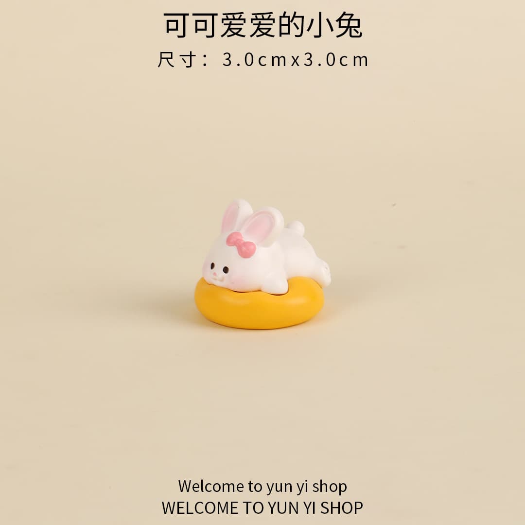 Micro landscape cute sleeping cats, dogs, pigs, rabbits, animal figurines, decoration accessories, desktop car accessories 8