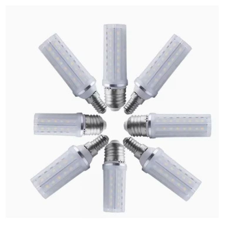 LED corn light bulb super bright household screw ceiling chandelier crystal lamp three-color dimming e14 light source energy-saving lamp 5