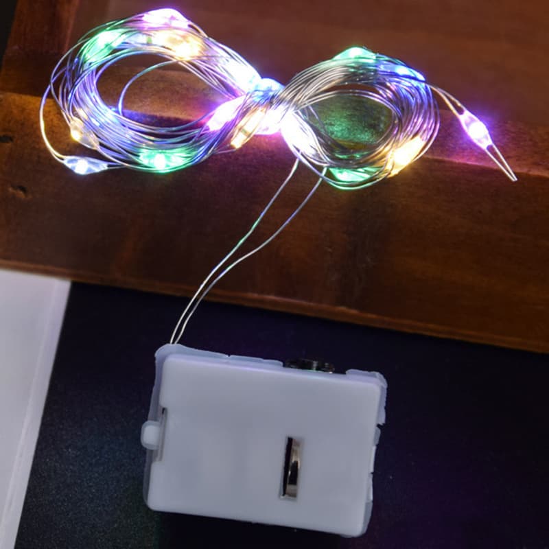 0.5m 1m 2m button LED light string flash bouquet light line baking cake decoration colorful light string 7
