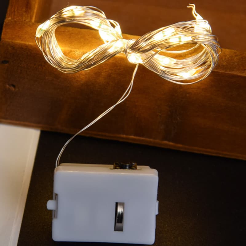 0.5m 1m 2m button LED light string flash bouquet light line baking cake decoration colorful light string 8
